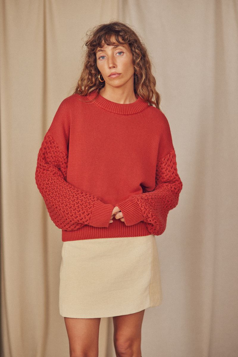 Vegan Sweater: Rust