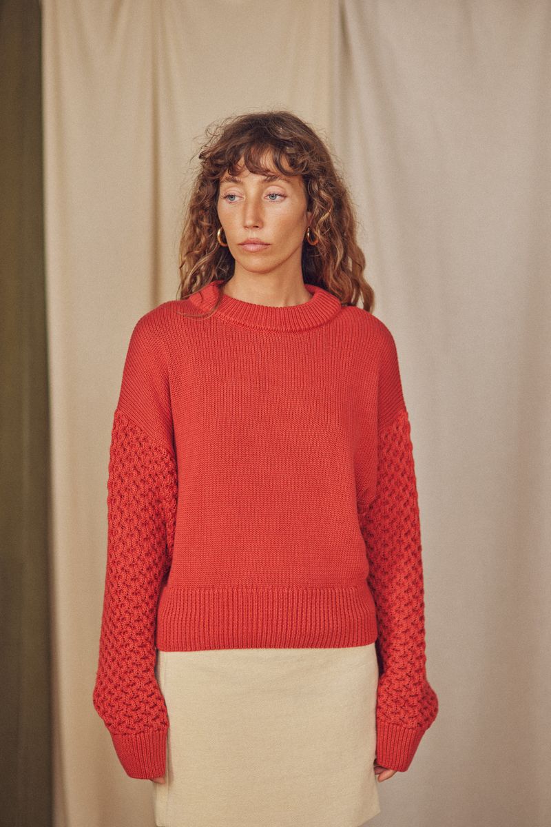 Vegan Sweater: Rust