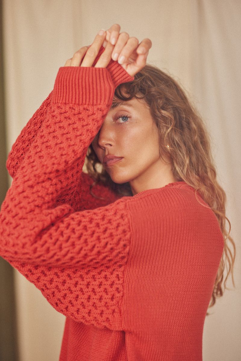 Vegan Sweater: Rust