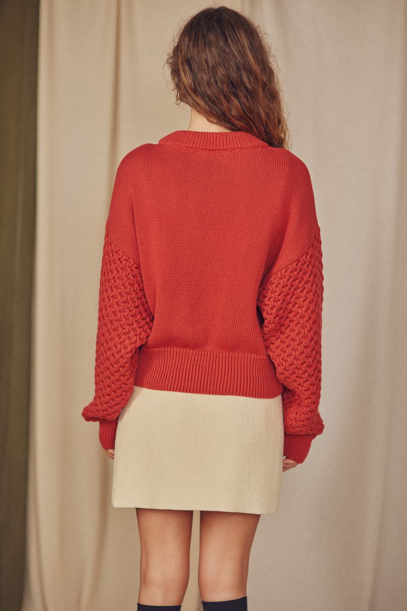 Vegan Sweater: Rust