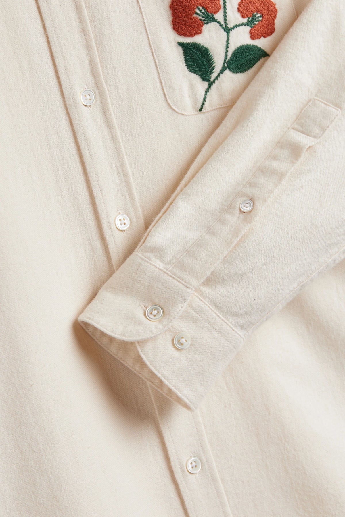 Embroidery Flannel Shirt