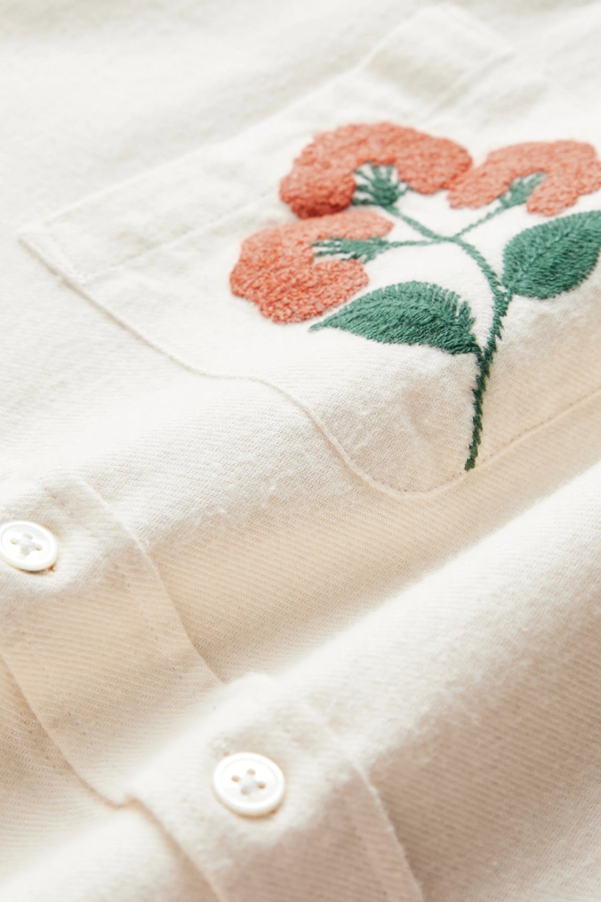 Embroidery Flannel Shirt