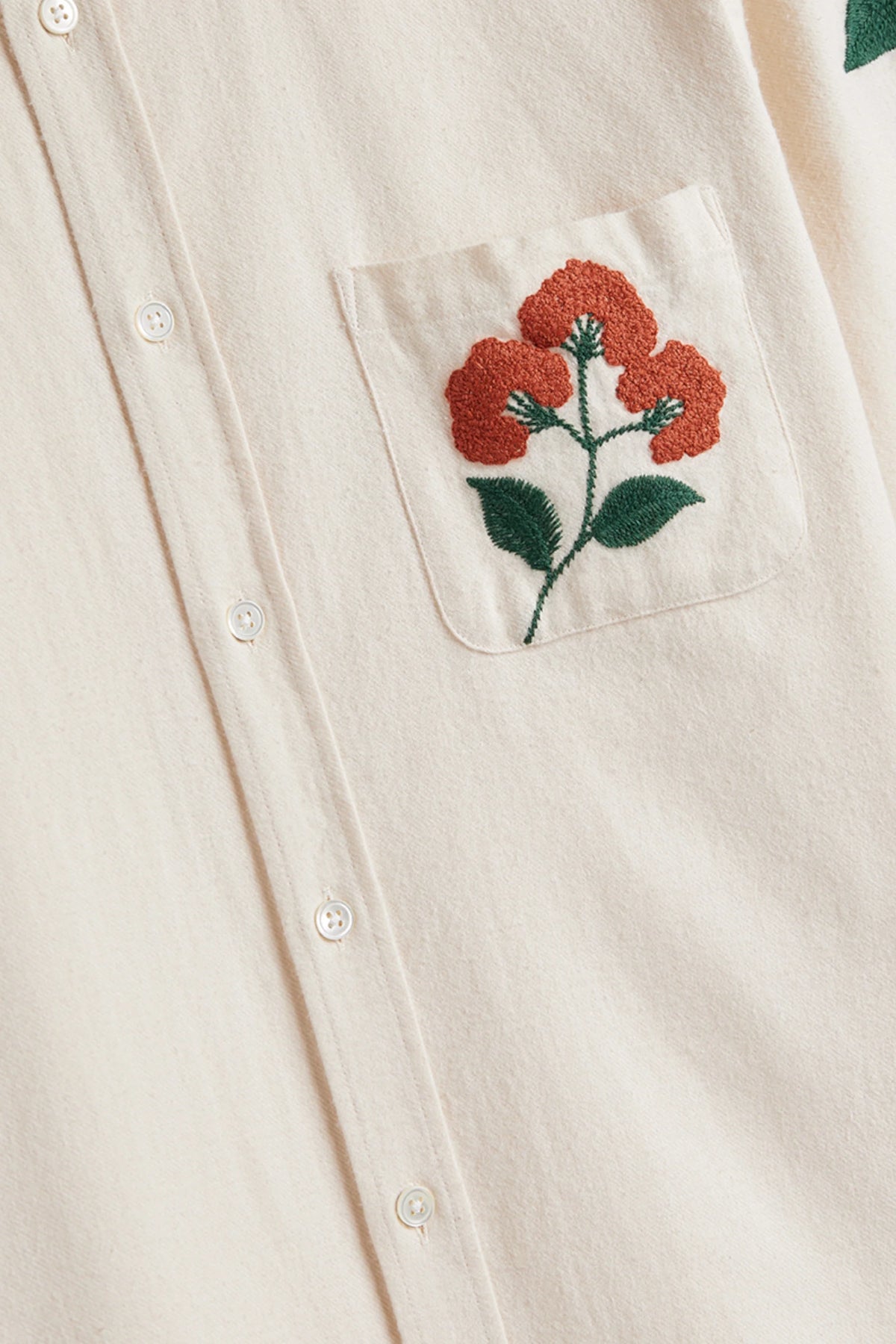 Embroidery Flannel Shirt
