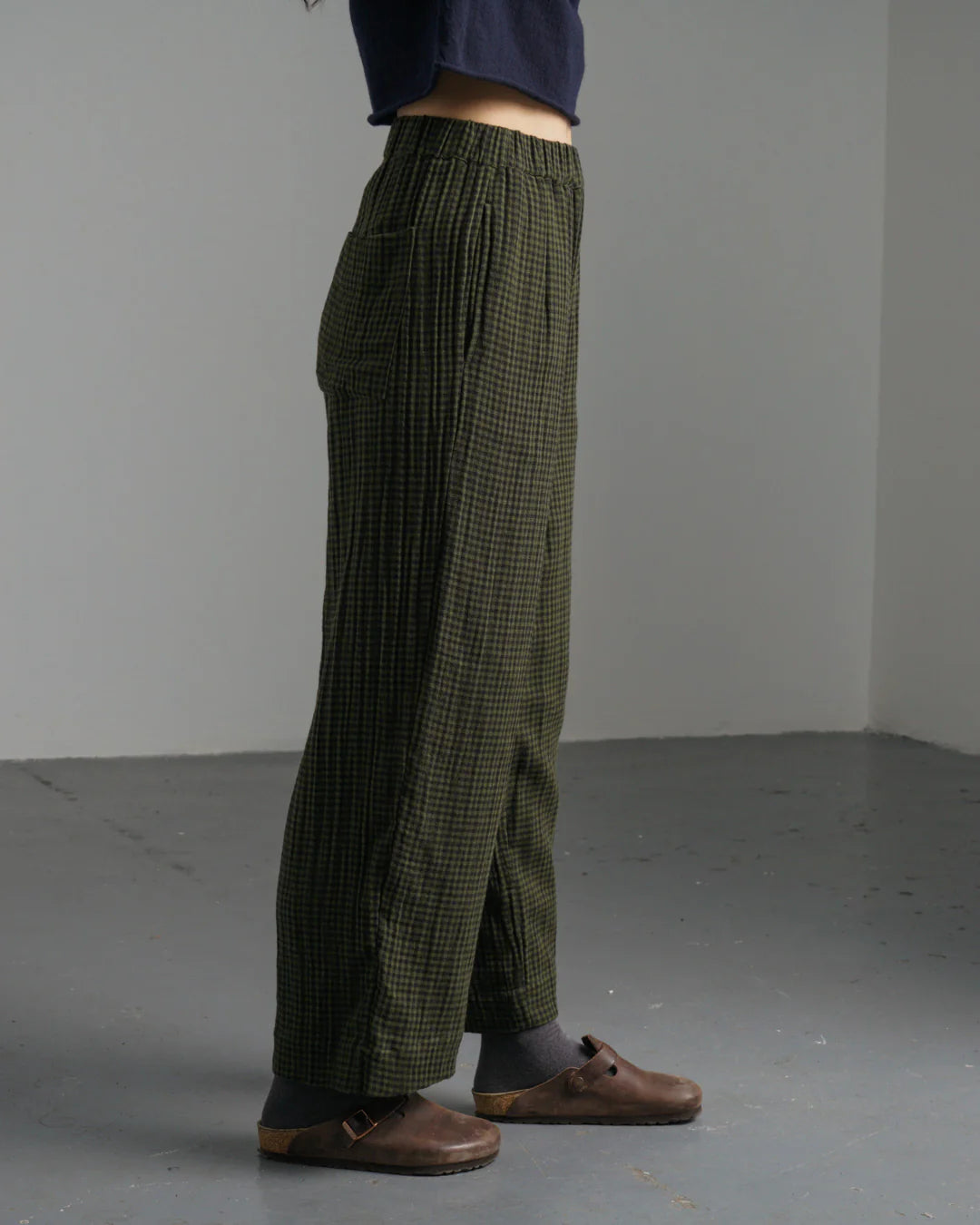 Orla Casual Trousers Olive Check