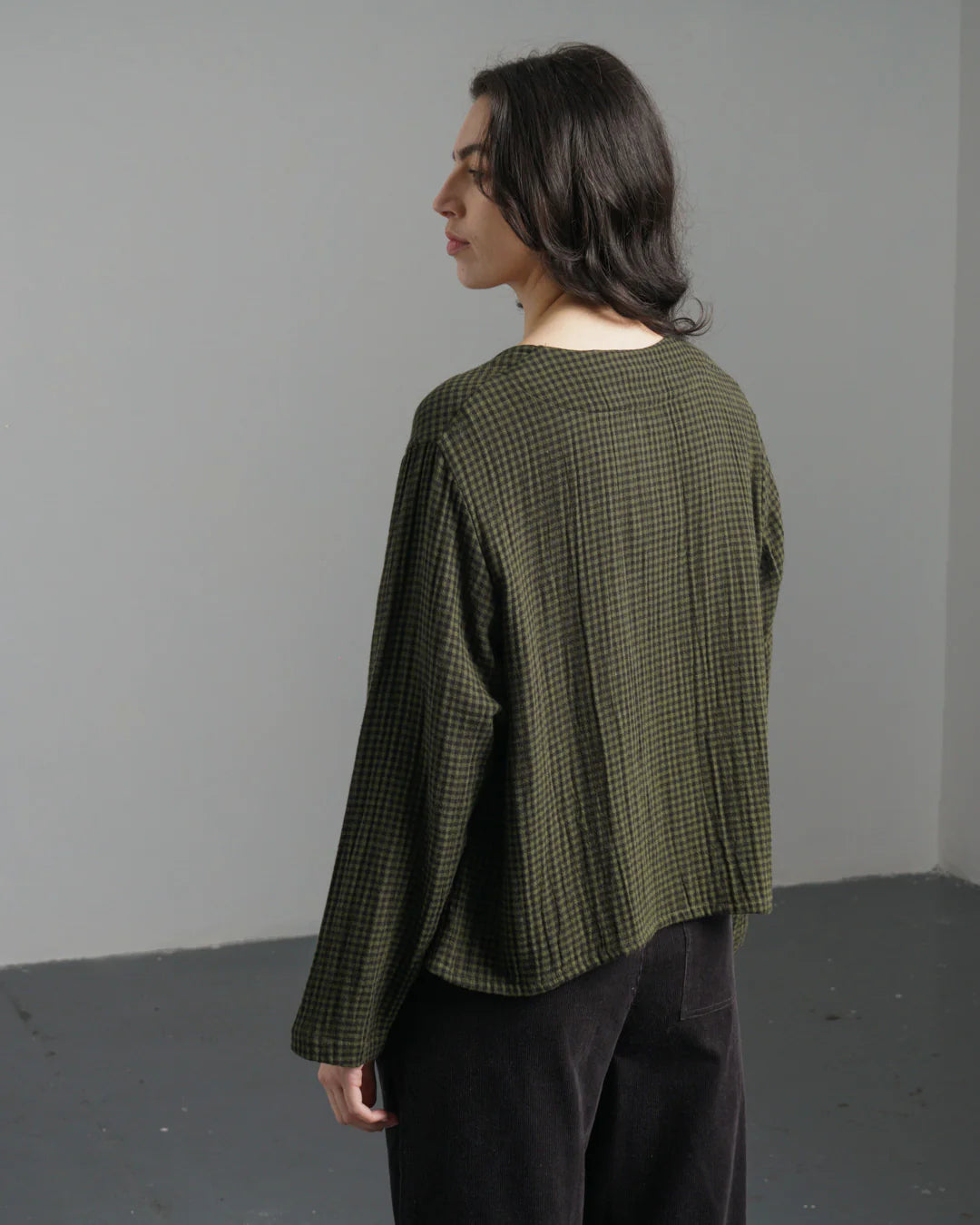 Irma Over Shirt Olive Check