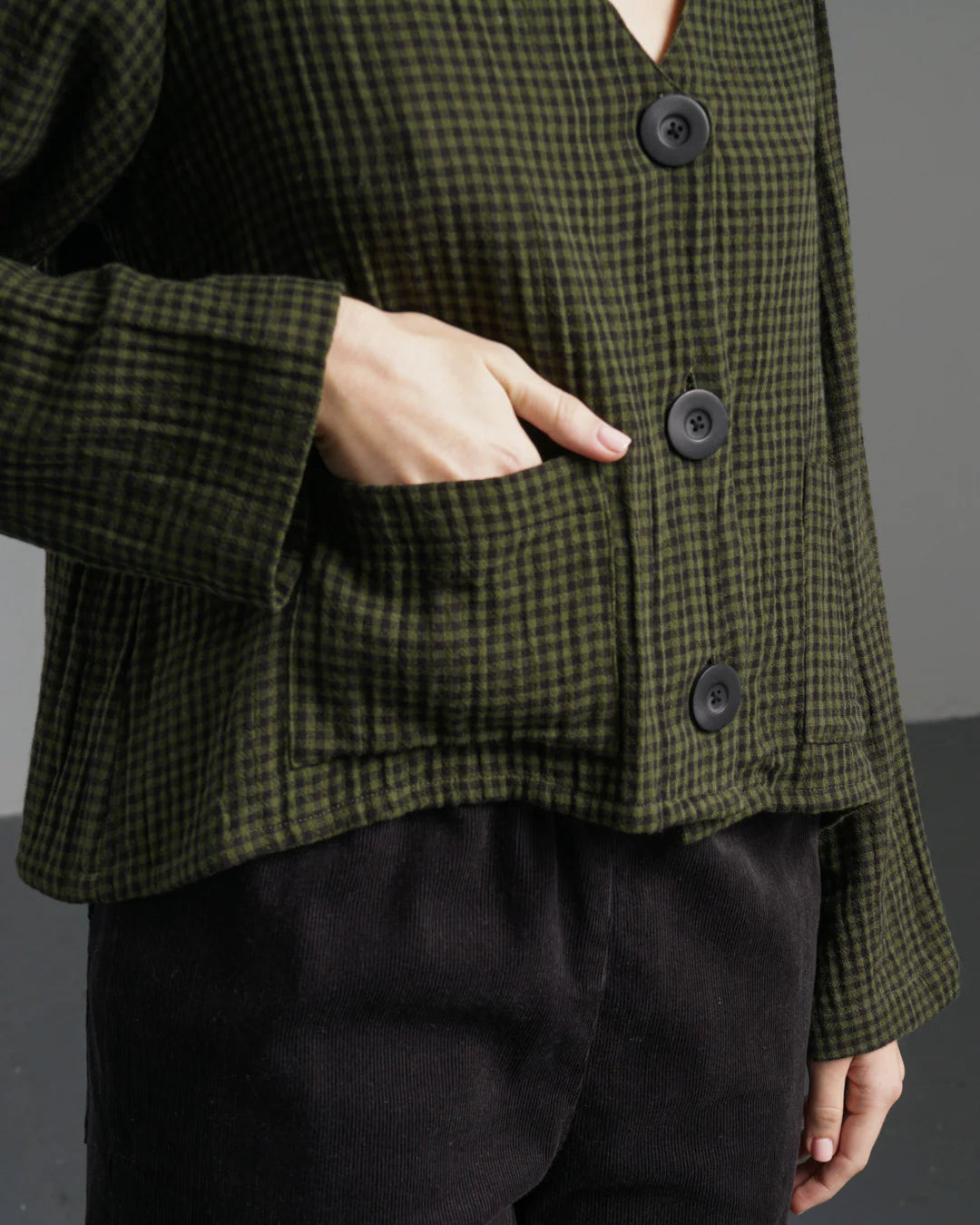 Irma Over Shirt Olive Check