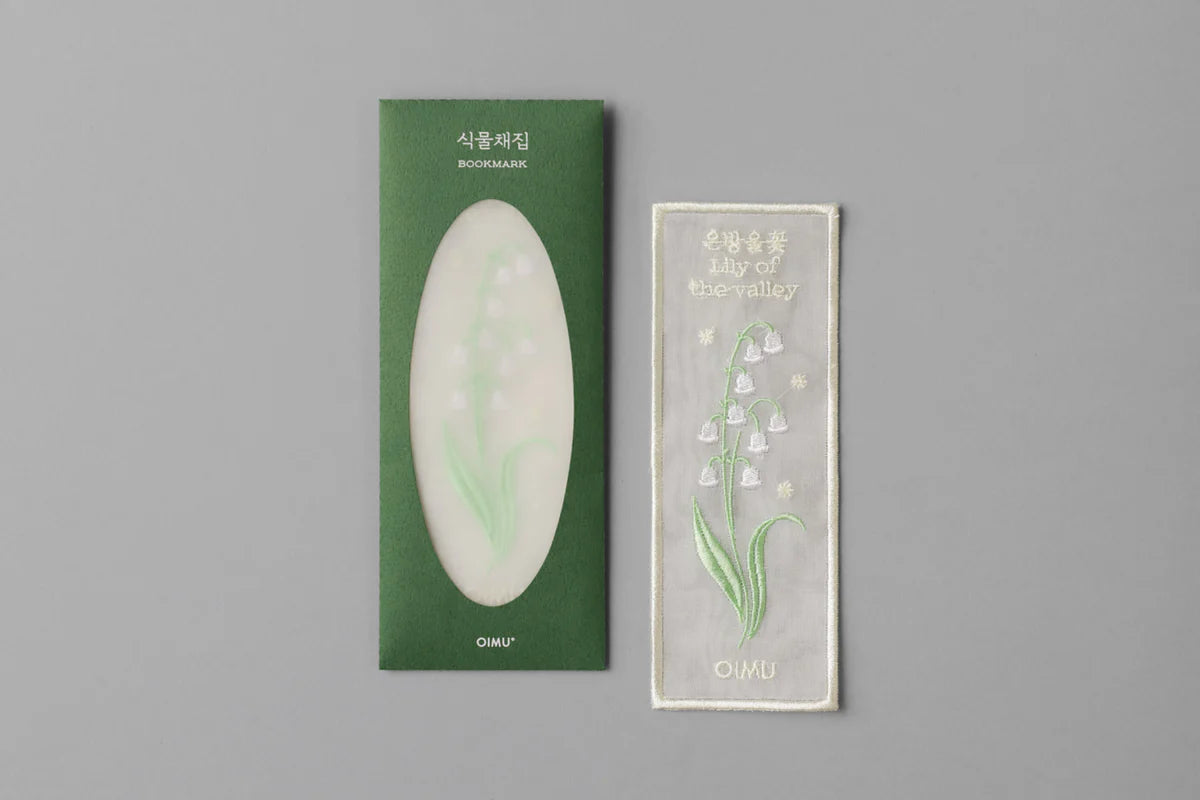 Fabric Bookmark - Lily Of The Valley