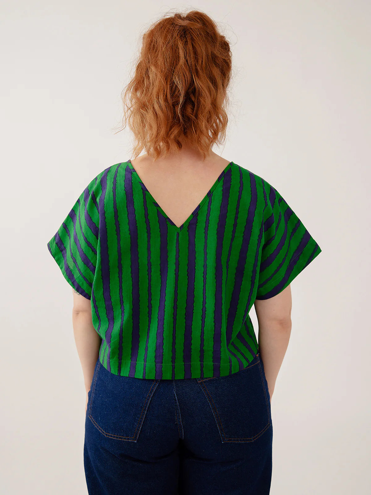 Riley V-Neck Dolman Top - Emerald (S26)