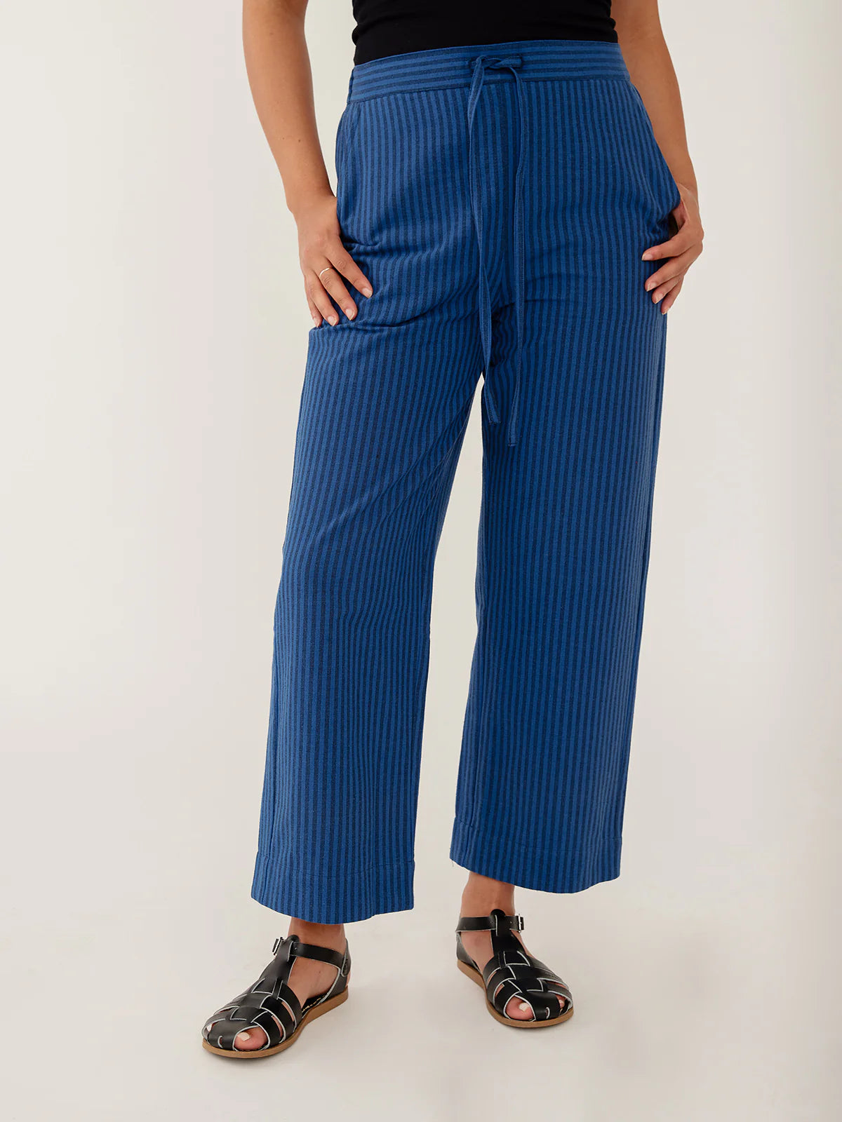 Emmy Pant - Cerulean Stripe