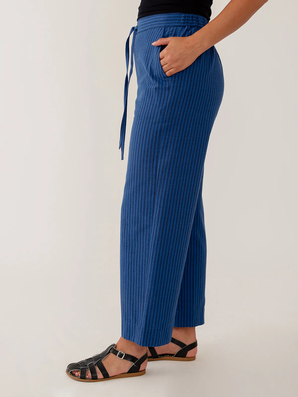 Emmy Pant - Cerulean Stripe
