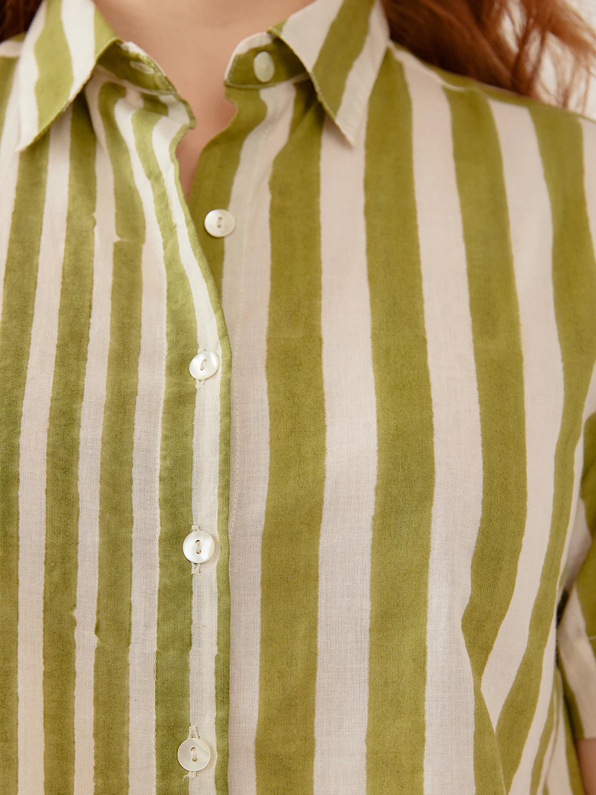 Benji Button Down Shirt - Green (S26)