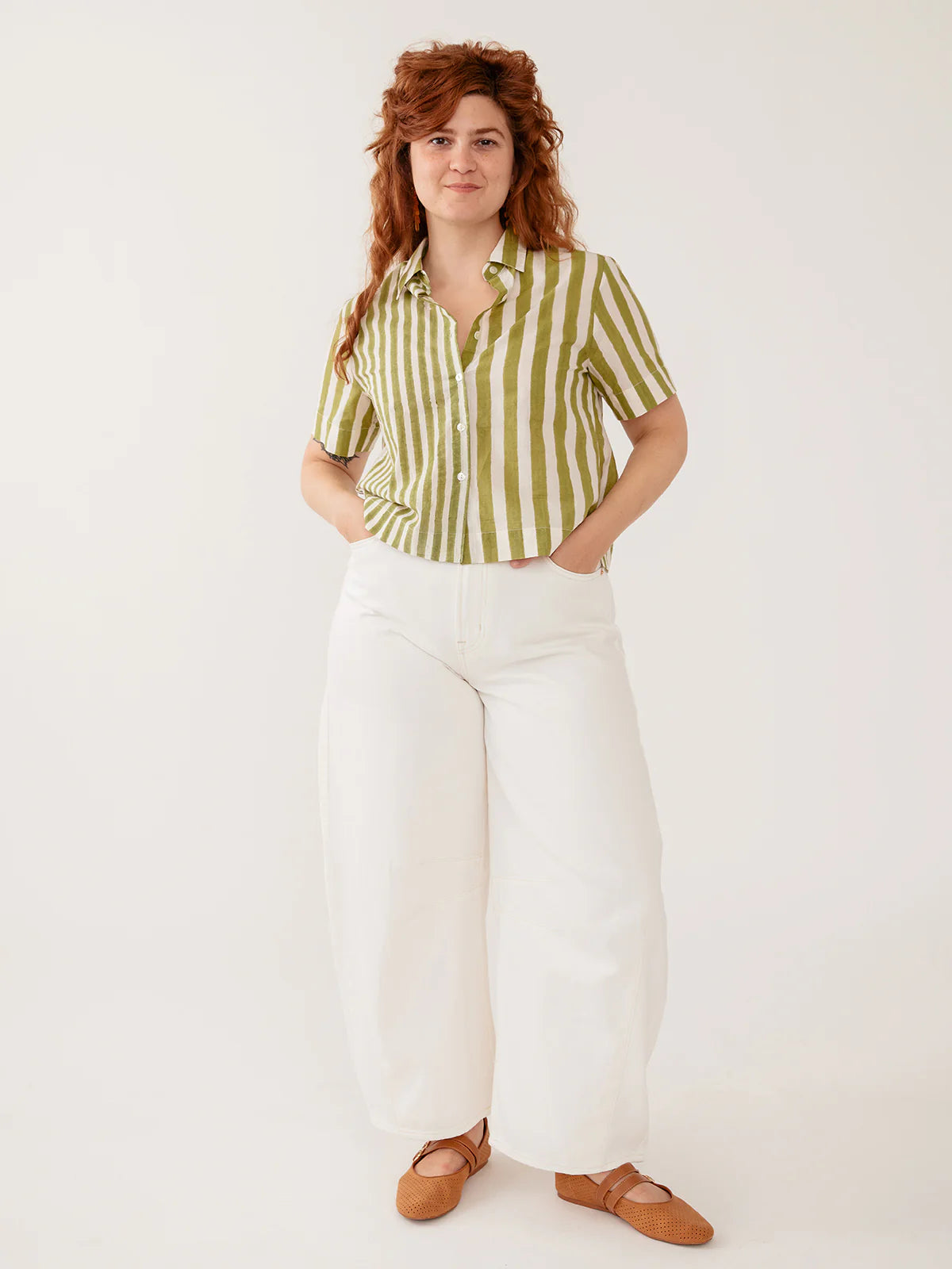 Benji Button Down Shirt - Green (S26)