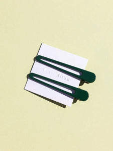 Triangle Hair Clip in Forest