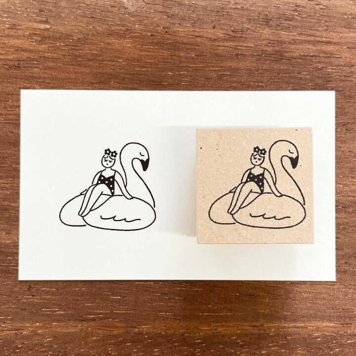 Stamp Marche - Swan - Made in Japan