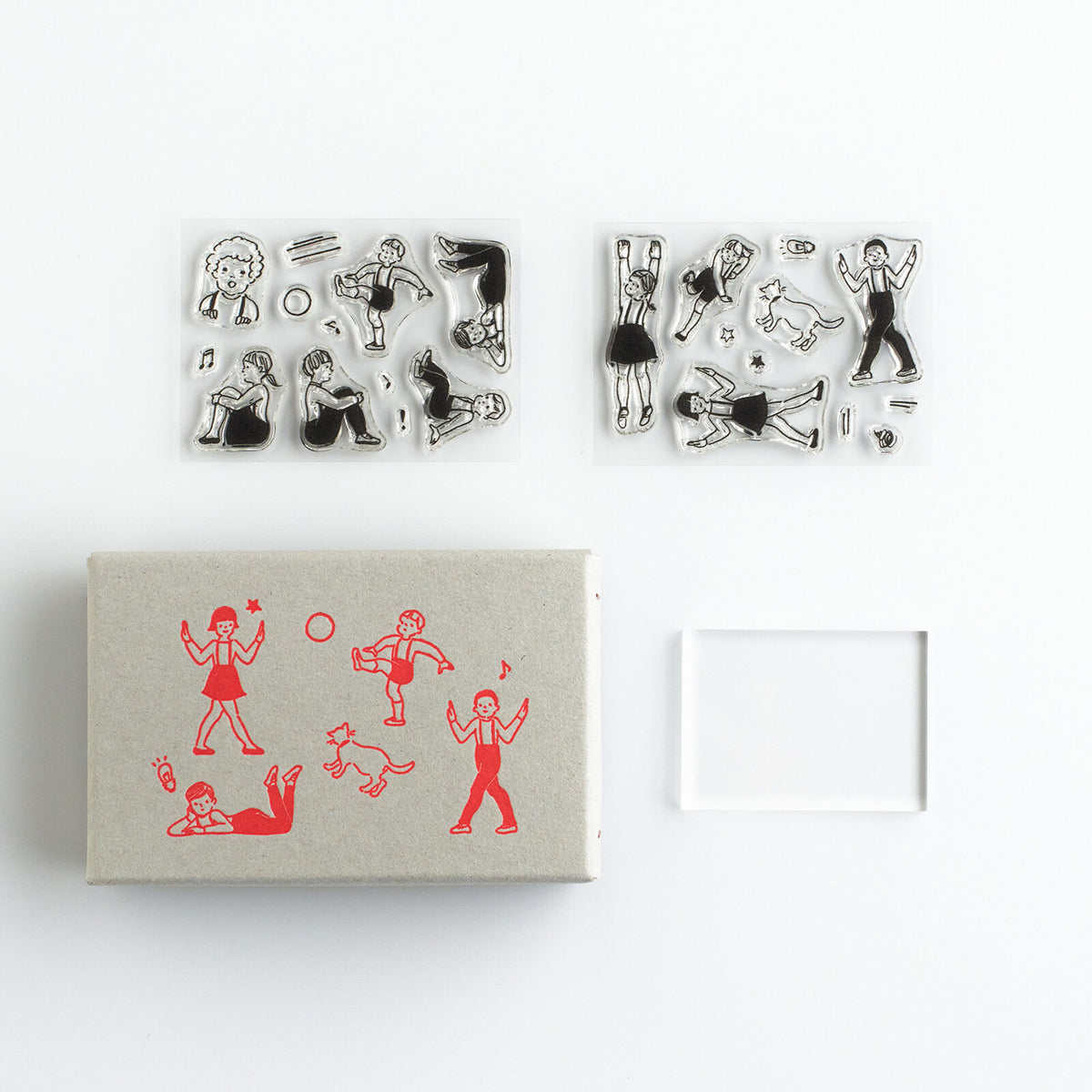 Tadashi Nishiwaki × mizushima JIZAI Clear Stamp Motif set Children