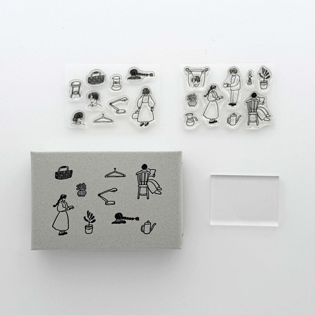 Tobimatsu Shoichiro × mizushima JIZAI Clear Stamp Motif set Motifs of Daily Life