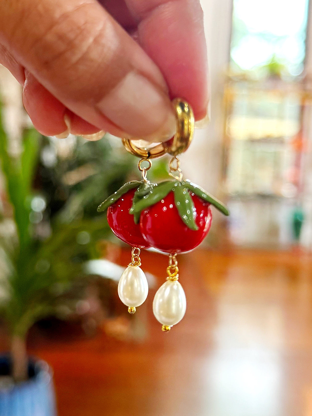Tomato Charm Huggies