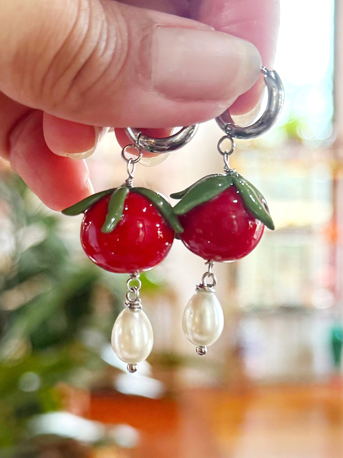 Tomato Charm Huggies