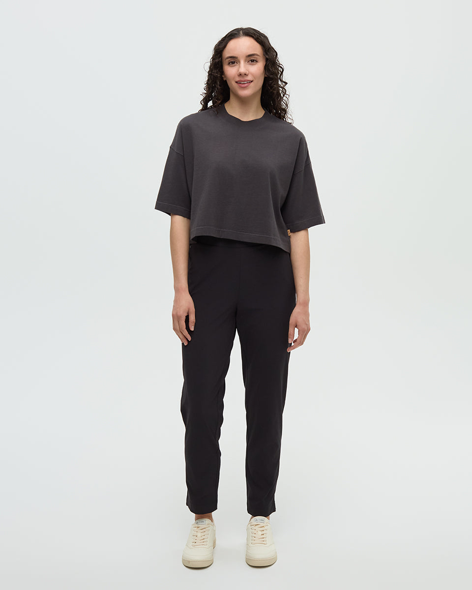 W Laurelwood Crop T-Shirt - Graphite (S26)