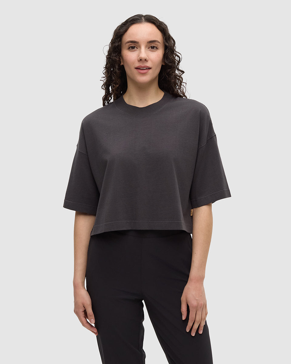 W Laurelwood Crop T-Shirt - Graphite (S26)