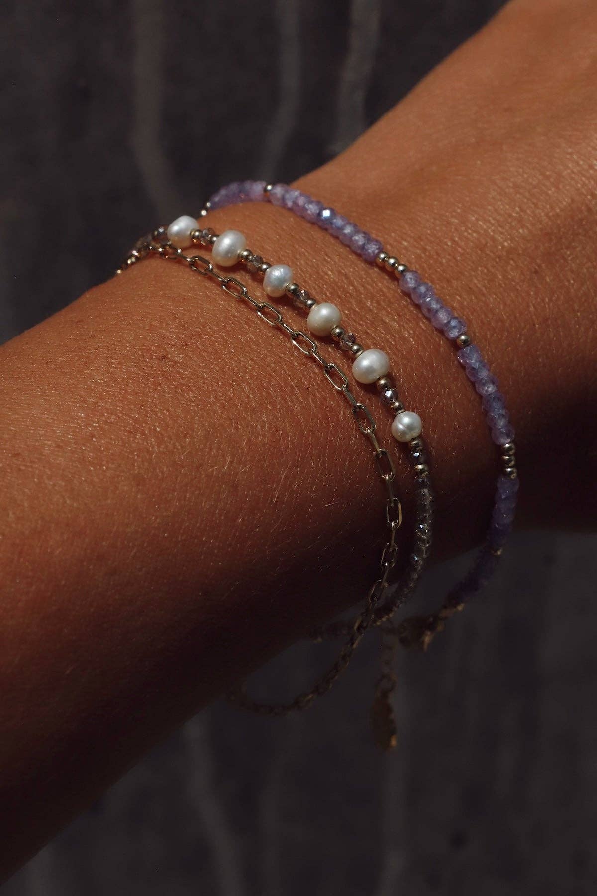 AMETHYST QUARTZ BEADED BRACELET