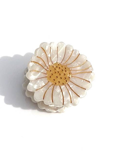 Hand-painted Mini Daisy Claw Hair Clip | Eco-Friendly
