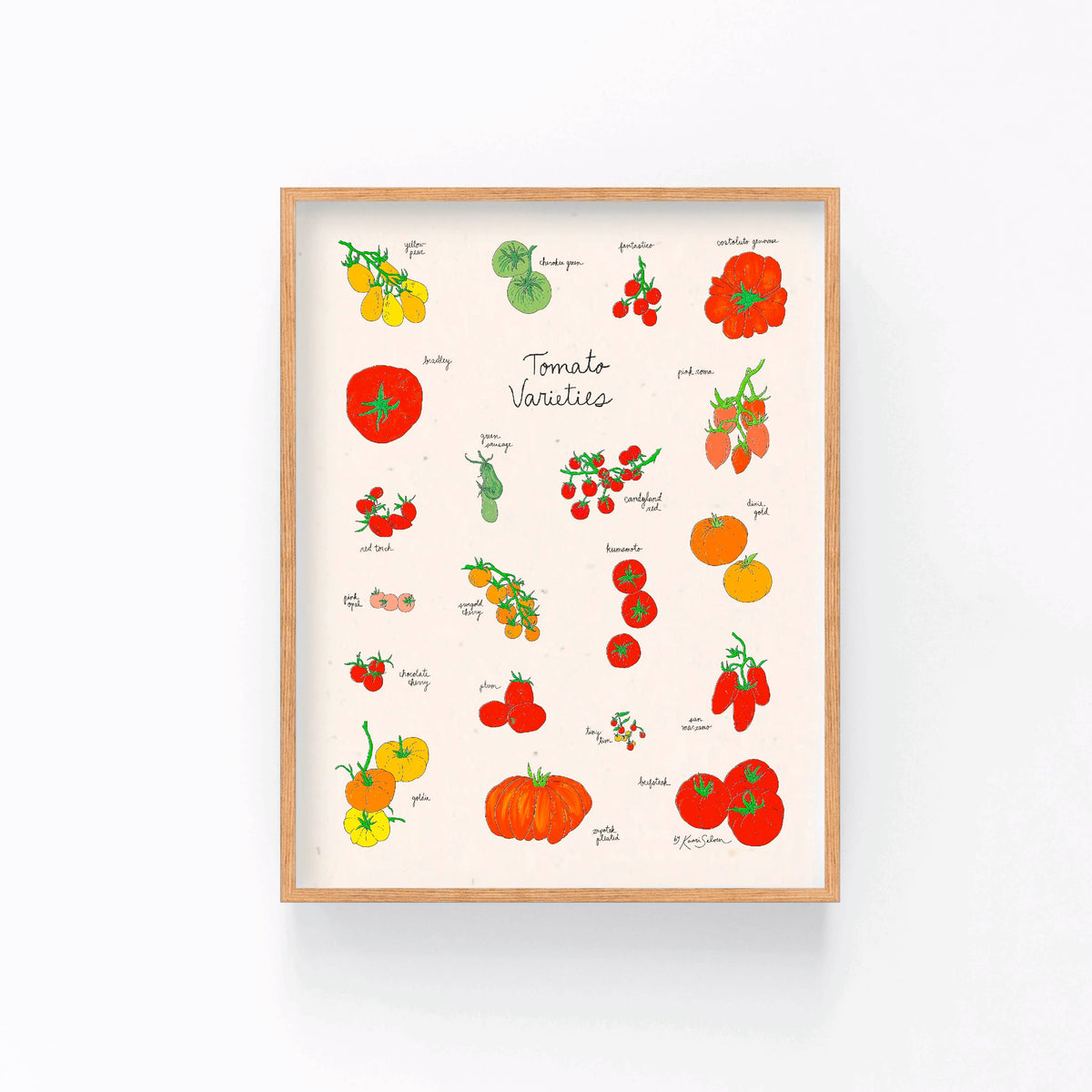 Tomato Varieties Art Print: 8" x 10"