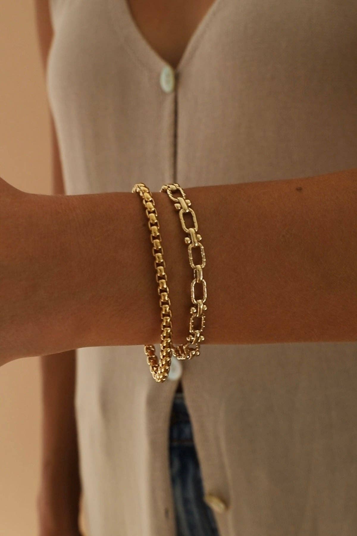 NOVA CHAIN BRACELET: GOLD