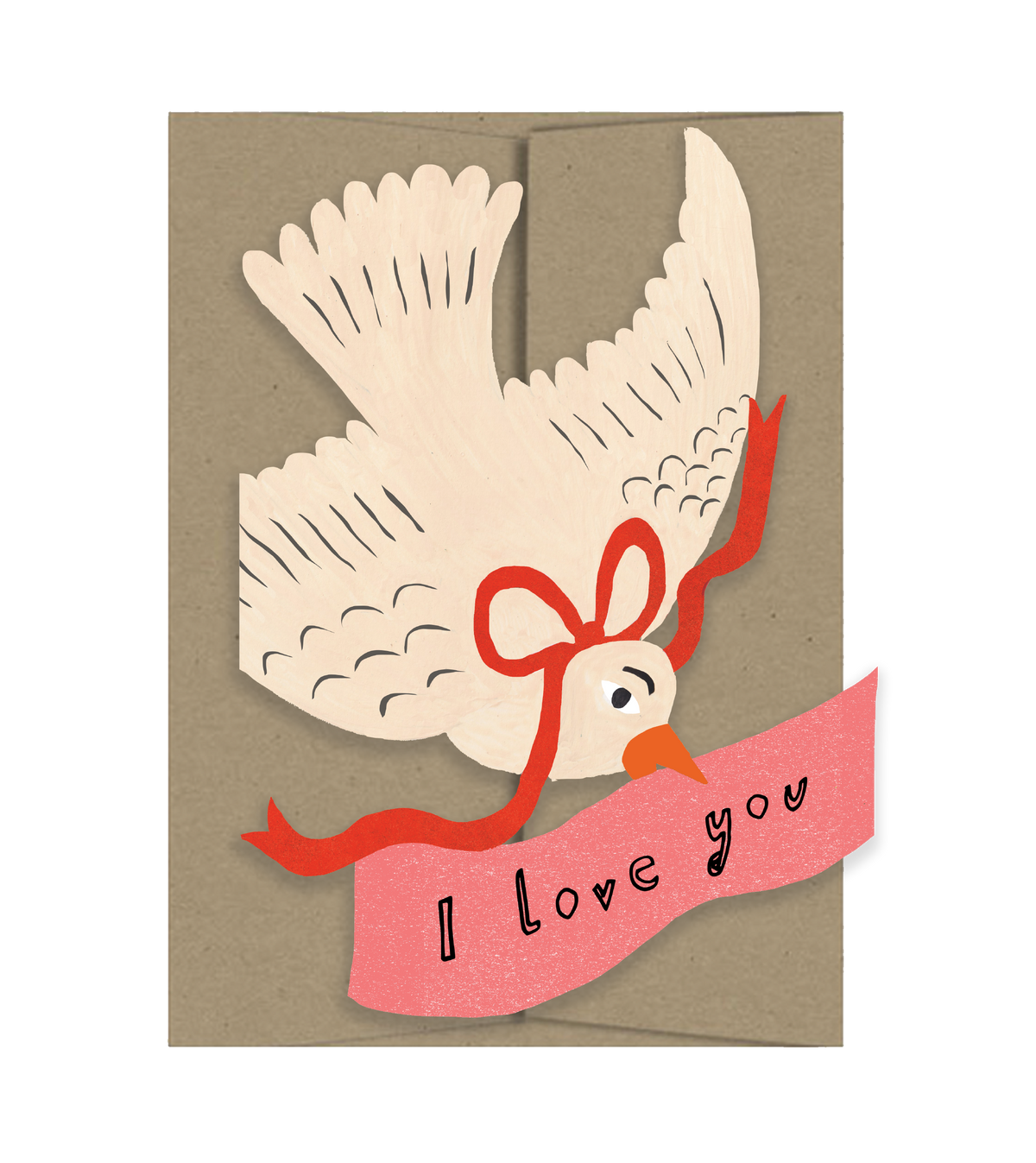 Love You Bird - Die Cut Card