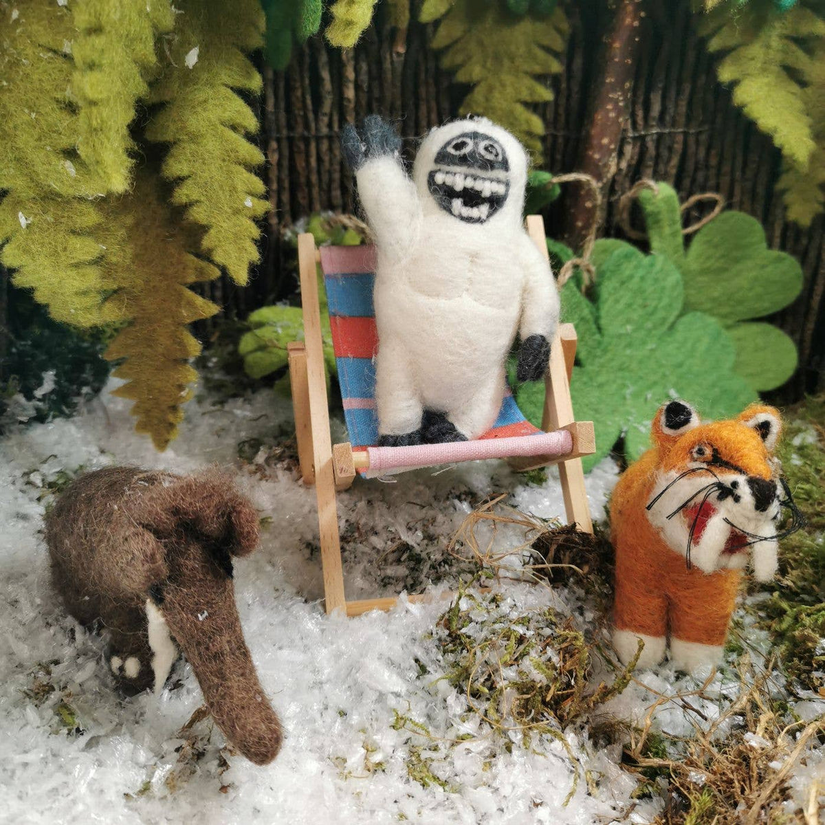 Handmade Felt Yeti