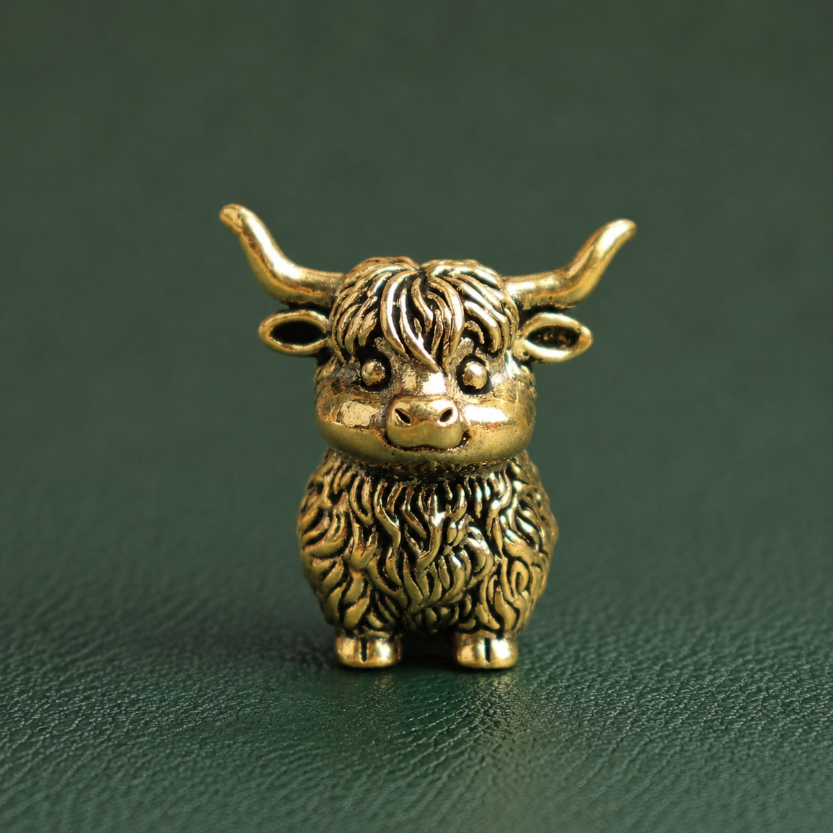 Solid Brass Highland Yak Figurine Decor: A1