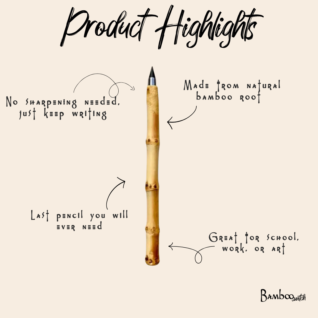 Bamboo Root Pencil | Never Ending Pencil