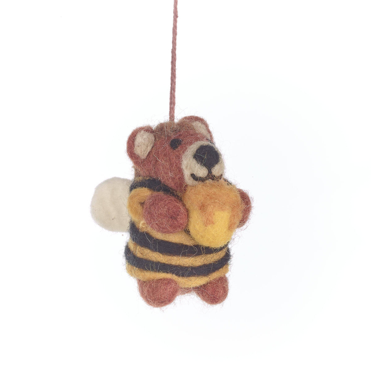Felt Howie Honey Bee Bear Ornament