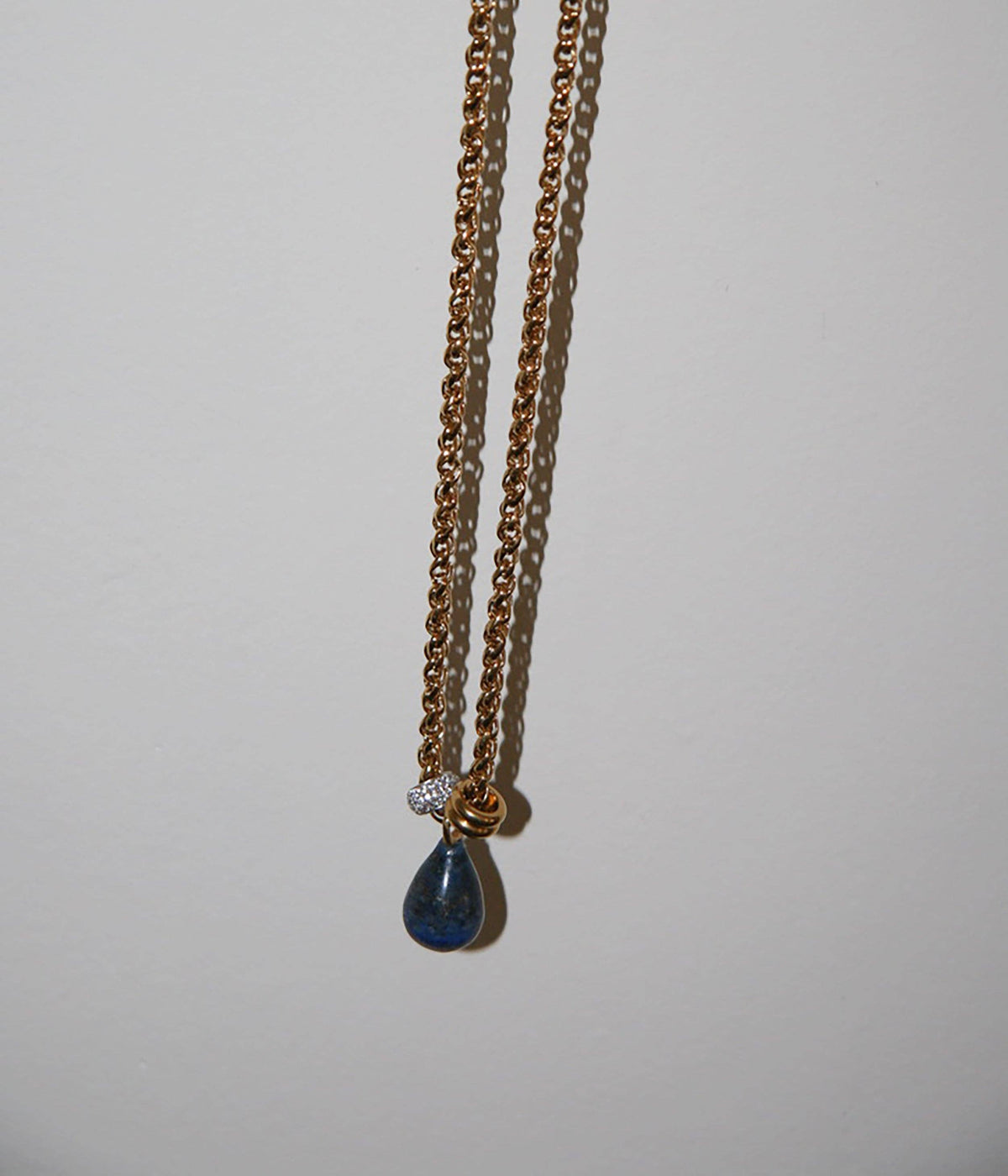 Lou Lapis Pendant Gold Chain Necklace