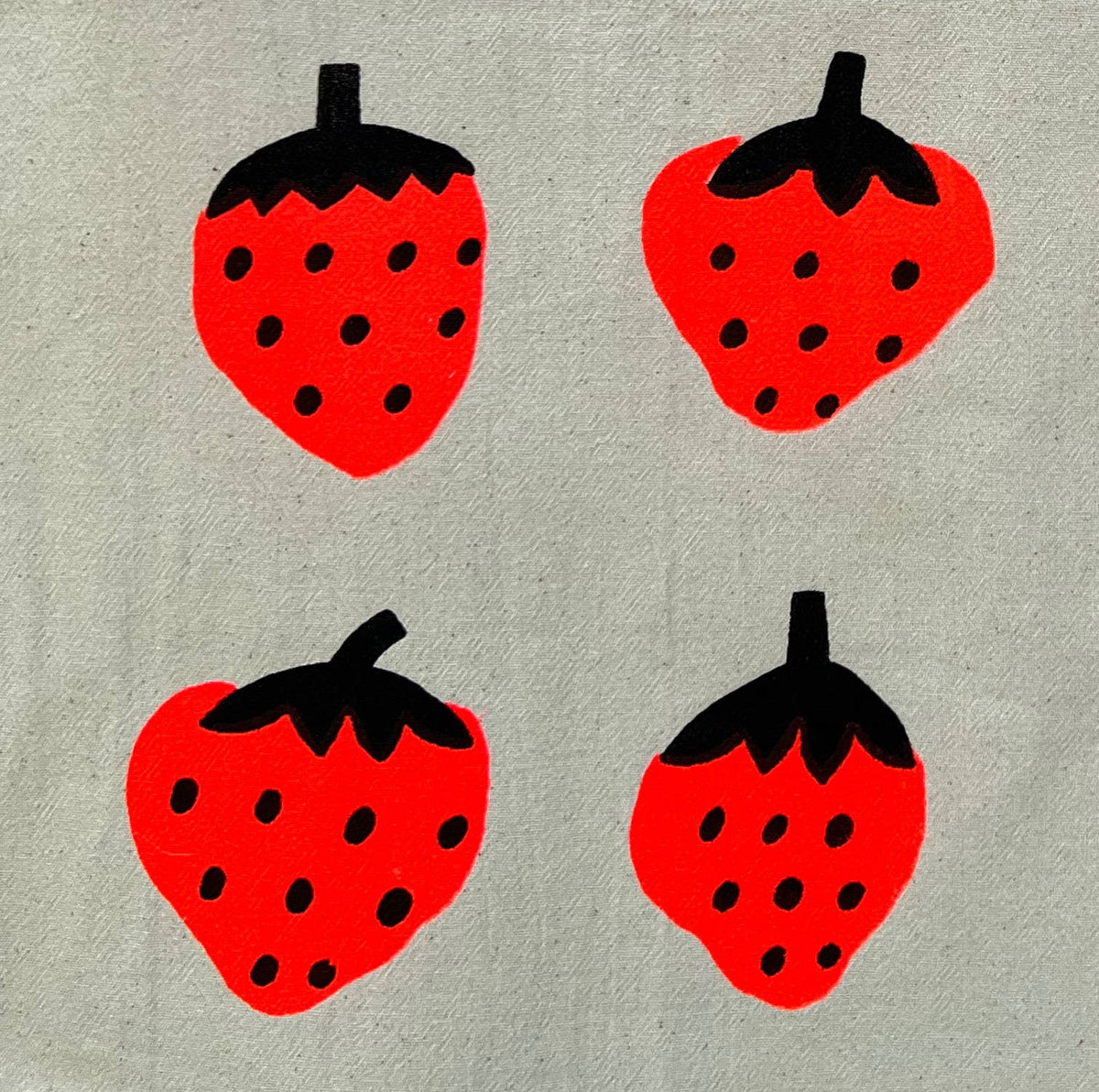 Strawberry Tea Towel: Red