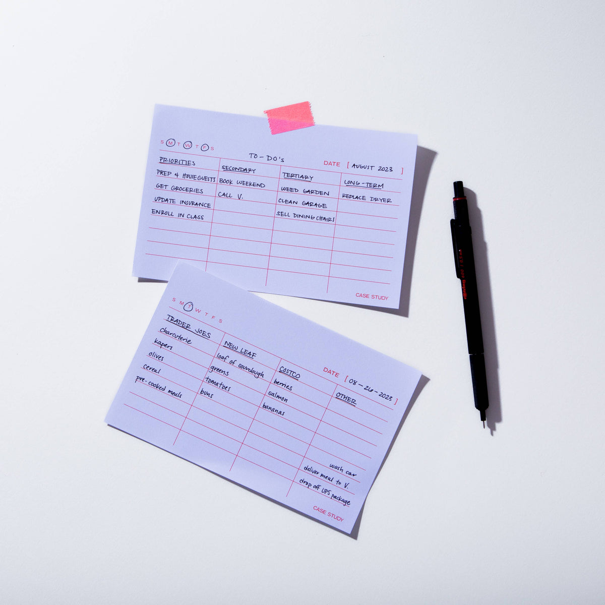 Column List Notepad – Minimal Lined Pad for To-Do Lists