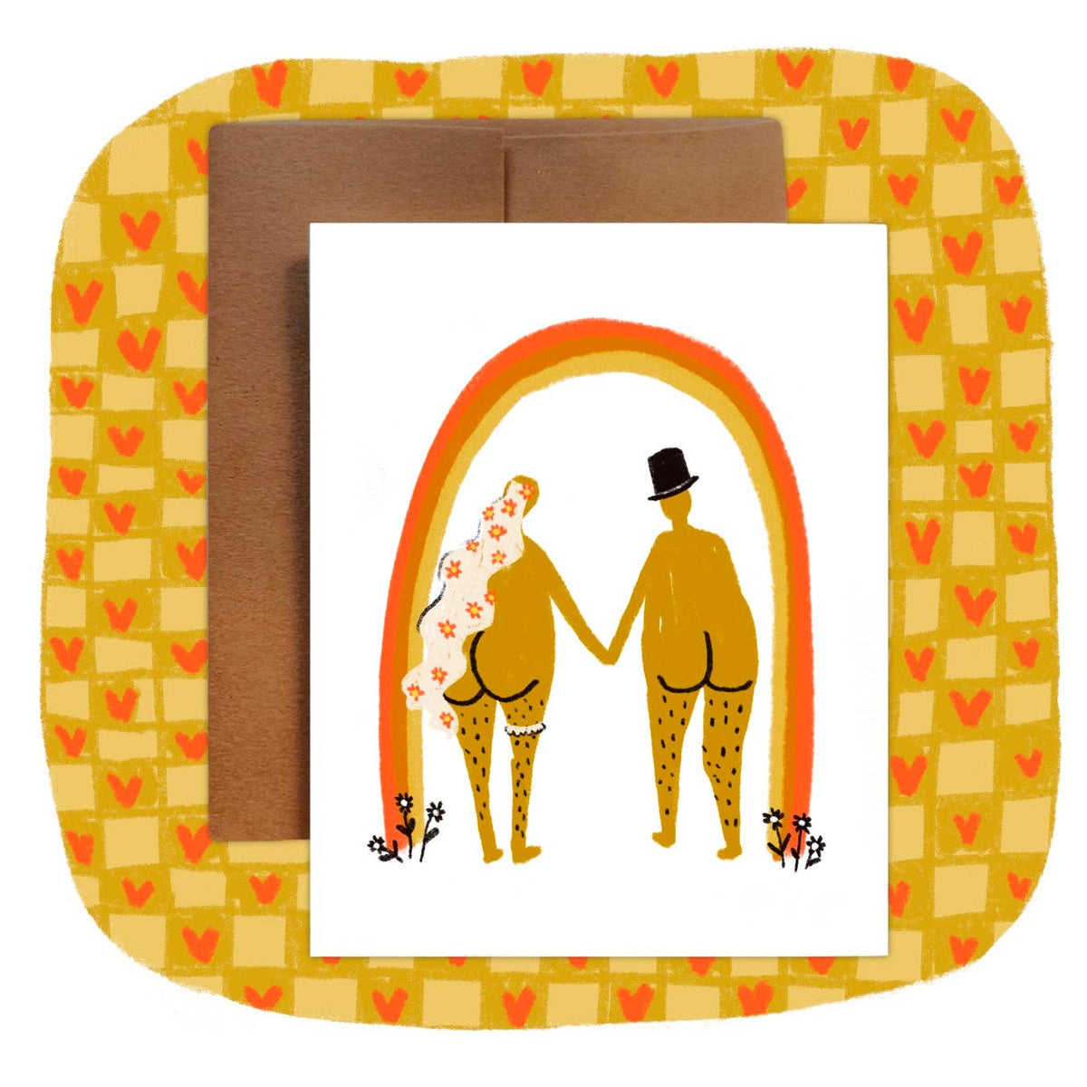 BRIDE & GROOM Greeting Card
