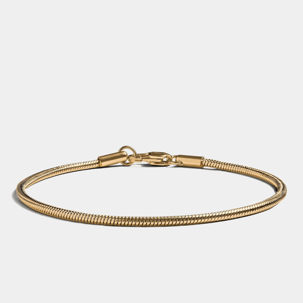 Snake Chain Bracelet Gold (2mm): men’s sizing