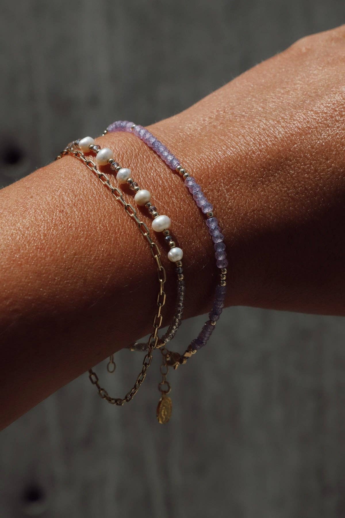 AMETHYST QUARTZ BEADED BRACELET