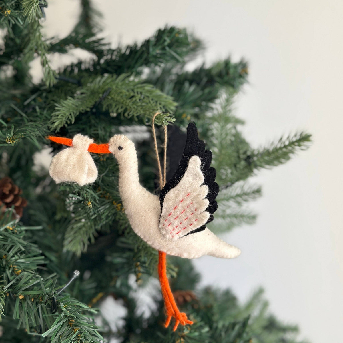 Felt Ornament - Stork