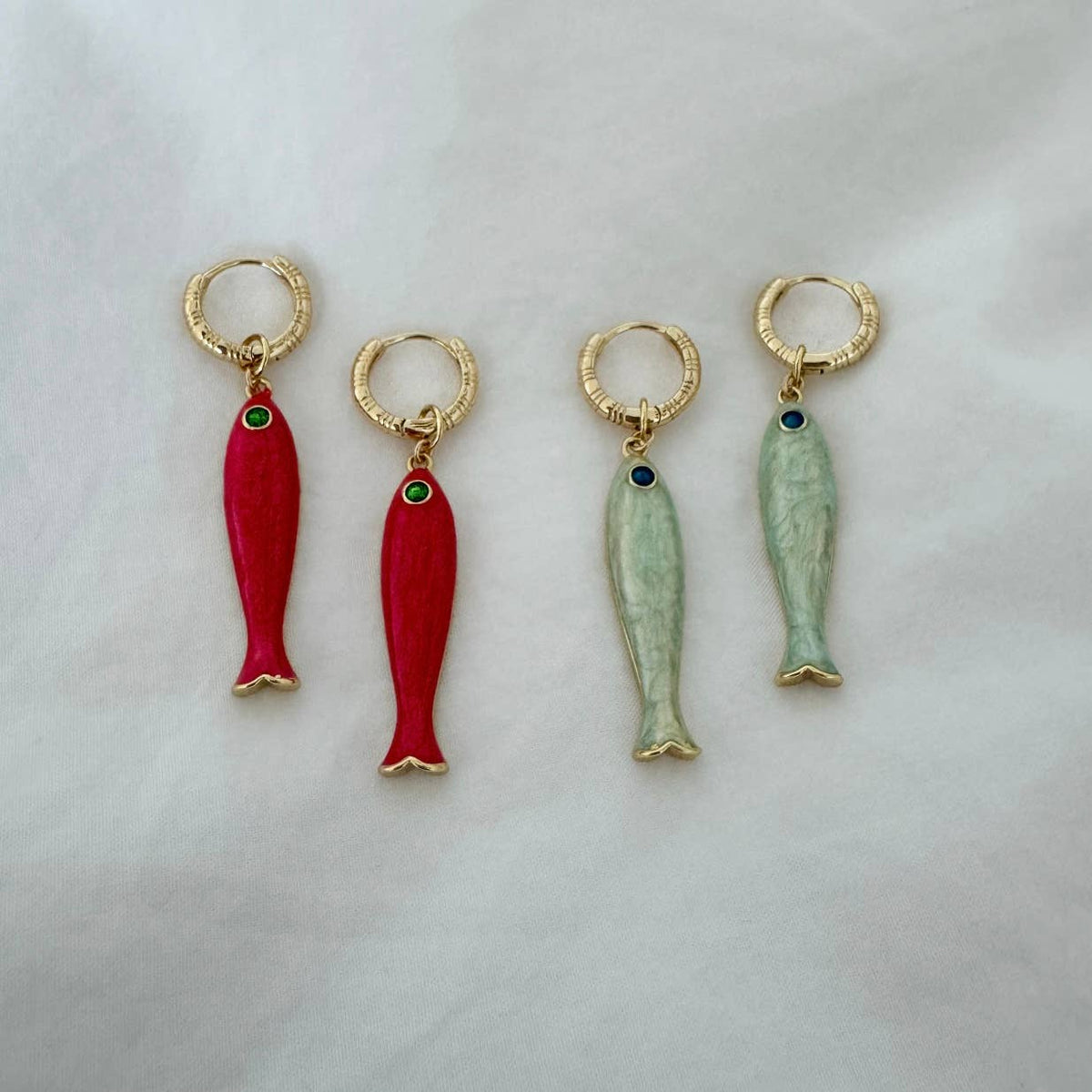 Lucia Earrings: Cherry