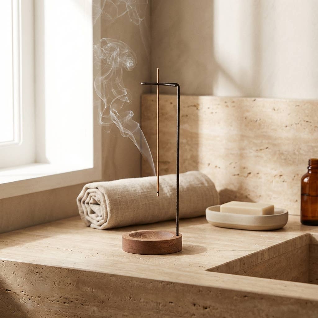 Kanso Suspended Incense Holder: Dark Wood