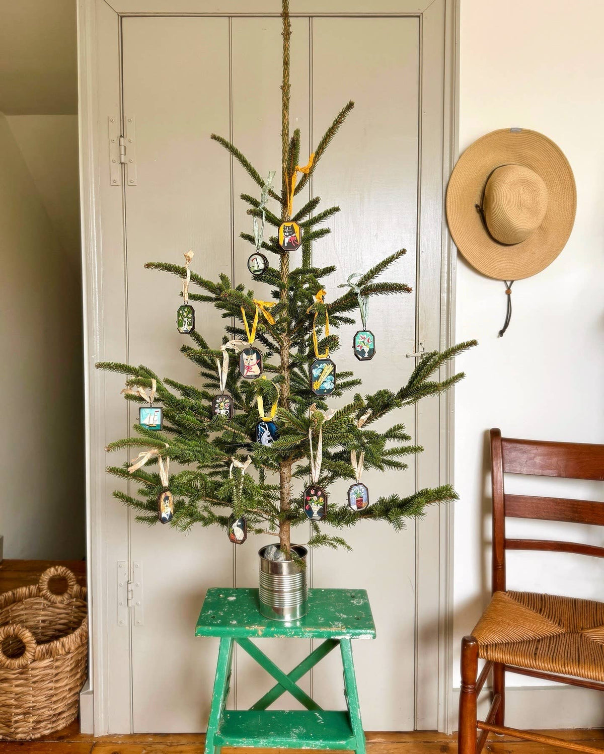 Hellebore ~ Art Locket Ornament Floral Handmade 