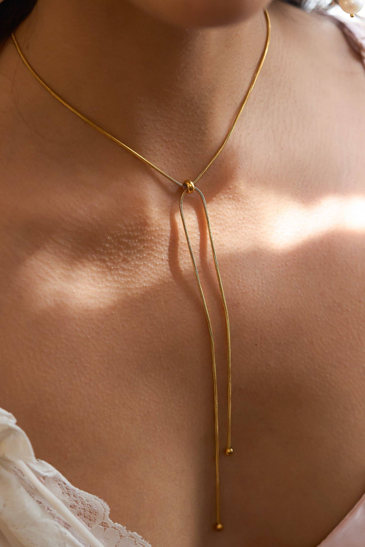Houston Bolo Necklace : Gold