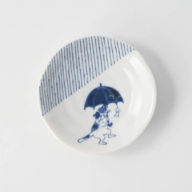 SHICHI SOMENEKO Plate 10cm: Tokusa