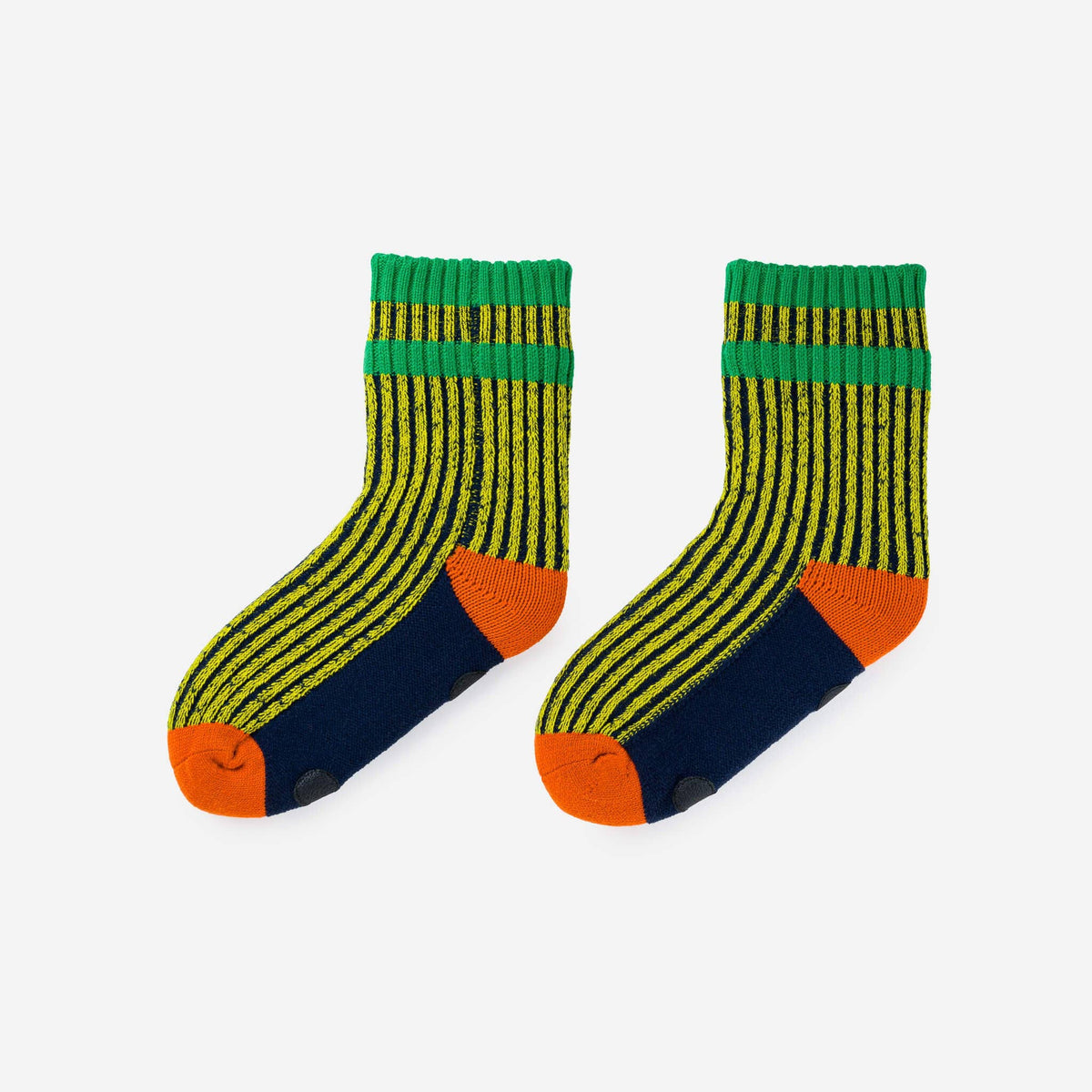 Gym House Socks: Yellow Navy (L/XL)