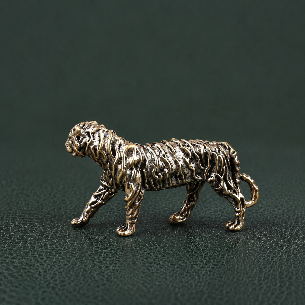 Solid Brass Mighty Tiger Figurine Ornament: A1