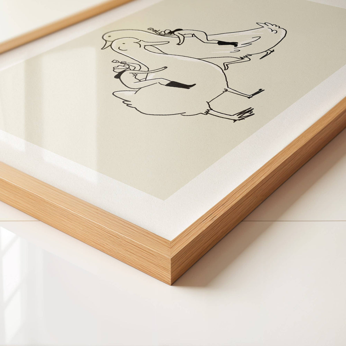 Silly Goose - Whimsical Western Archival Giclée Art Print: Medium