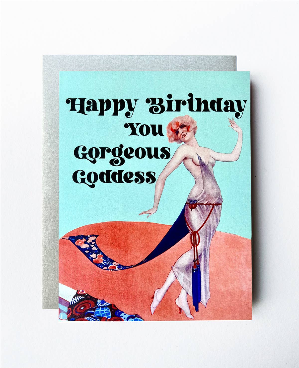 Goddess Vintage Birthday Card