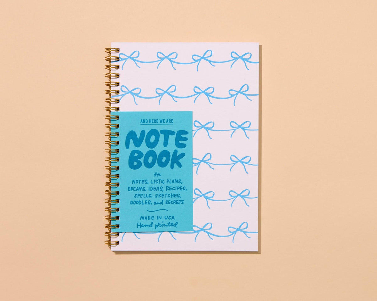 Bows Letterpress Spiral Notebook - Coquette